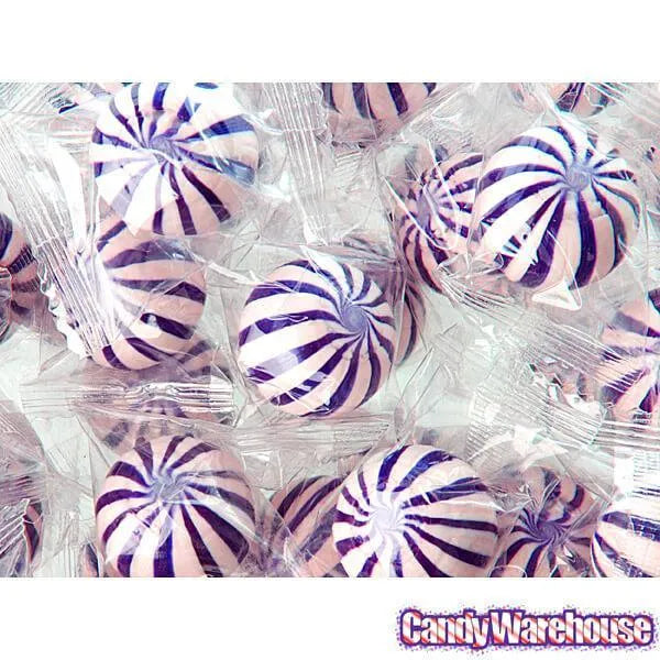 YumJunkie Sassy Spheres Grape Purple Striped Candy Balls: 5LB Bag