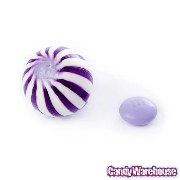 YumJunkie Sassy Spheres Grape Purple Striped Candy Balls: 5LB Bag