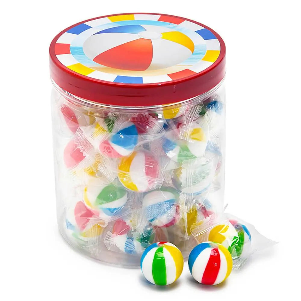 YumJunkie Sassy Spheres Jumbo Beach Balls Hard Candy: 35-Piece Jar