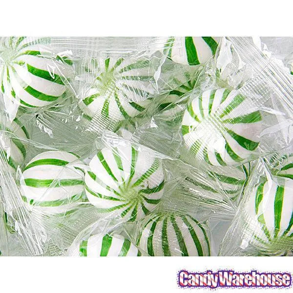 YumJunkie Sassy Spheres Lime Green Striped Candy Balls: 5LB Bag