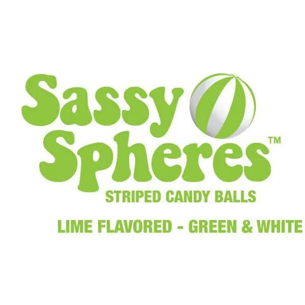 YumJunkie Sassy Spheres Lime Green Striped Candy Balls: 5LB Bag