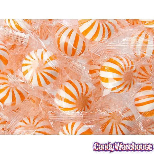 YumJunkie Sassy Spheres Orange Striped Candy Balls: 5LB Bag