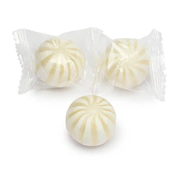 YumJunkie Sassy Spheres Pineapple White Striped Candy Balls: 5LB Bag