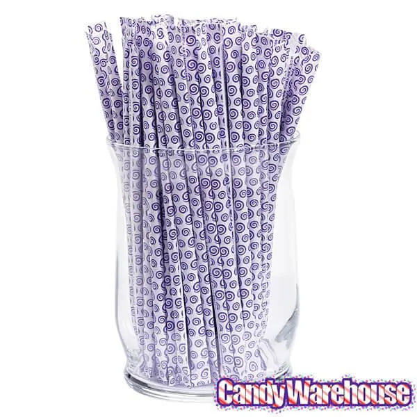 YumJunkie Sassy Straws Candy Powder Filled Mini Straws - Grape: 50-Piece Bag