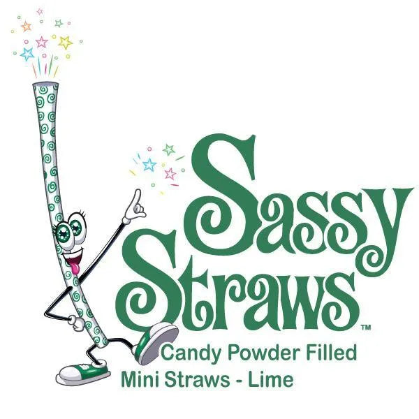 YumJunkie Sassy Straws Candy Powder Filled Mini Straws - Lime: 50-Piece Bag