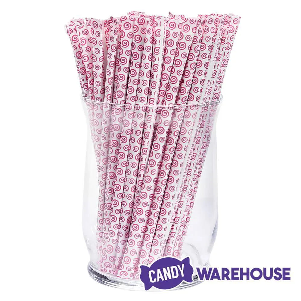 YumJunkie Sassy Straws Candy Powder Filled Mini Straws - Watermelon: 50-Piece Bag