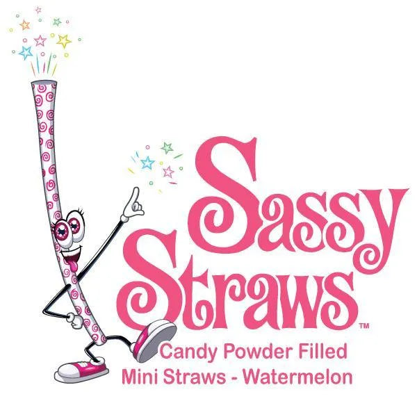 YumJunkie Sassy Straws Candy Powder Filled Mini Straws - Watermelon: 700-Piece Box