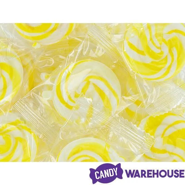 YumJunkie Sweet Suns Yellow Swirl Hard Candy Circles: 30-Piece Jar