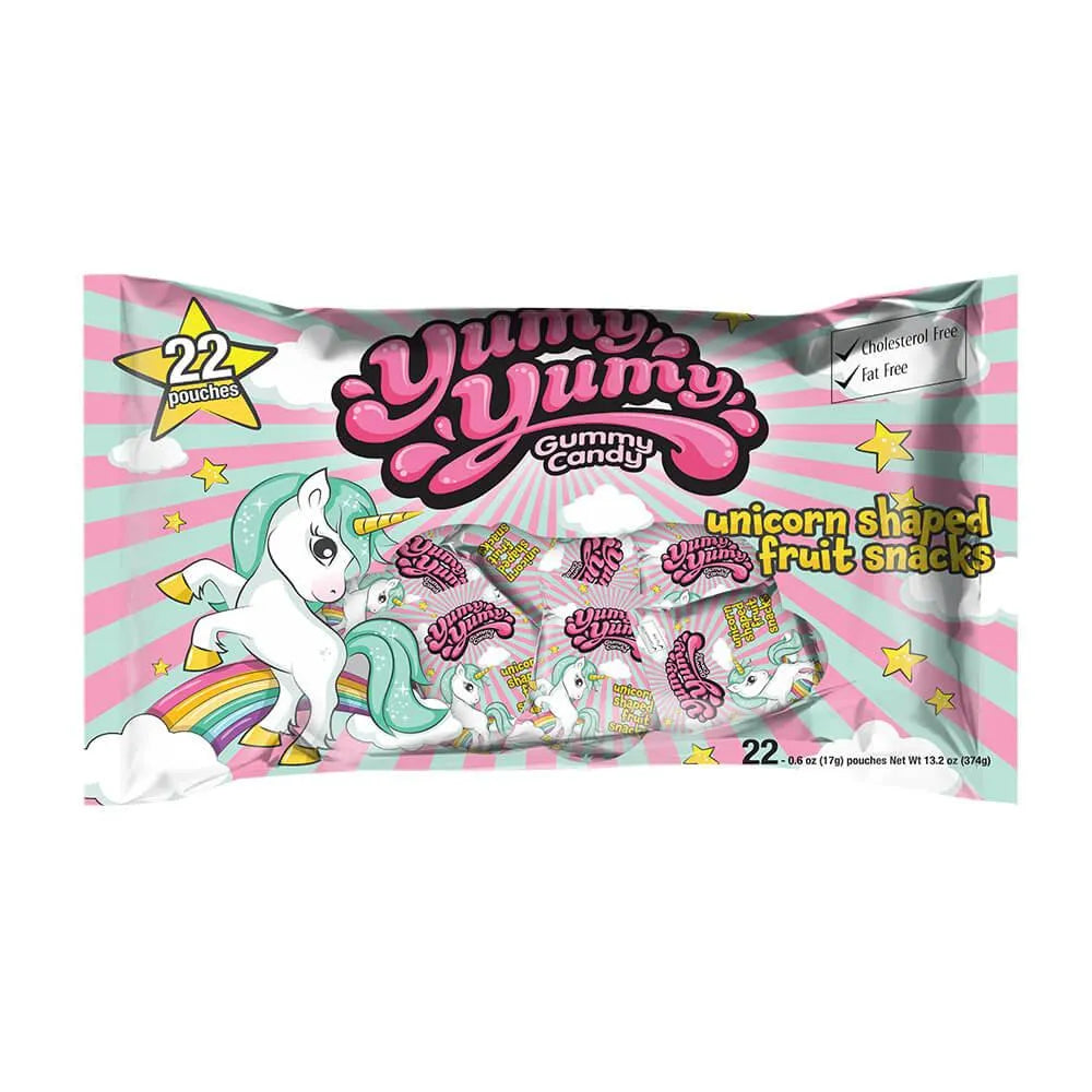 Yumy Yumy Unicorn Fruit Snack Packs: 22-Piece Bag