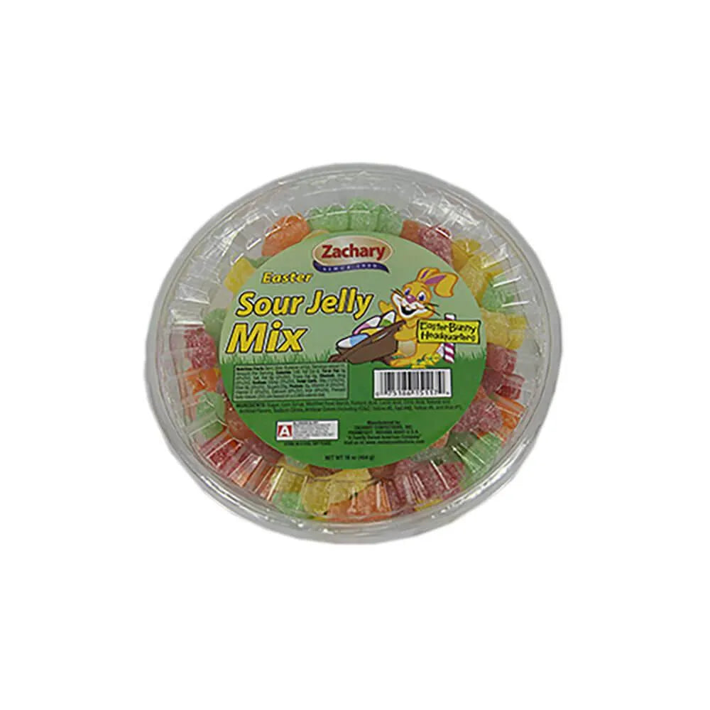 Zachary Sour Jelly Mix Candy: 16-Ounce Tub