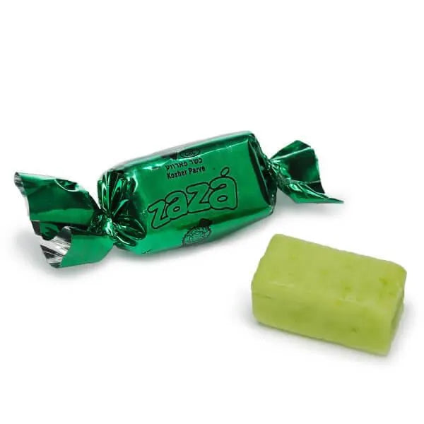 Zaza Green Foiled Sour Apple Chewy Candy: 1KG Bag