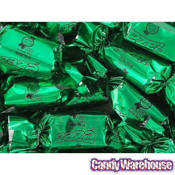 Zaza Green Foiled Sour Apple Chewy Candy: 1KG Bag