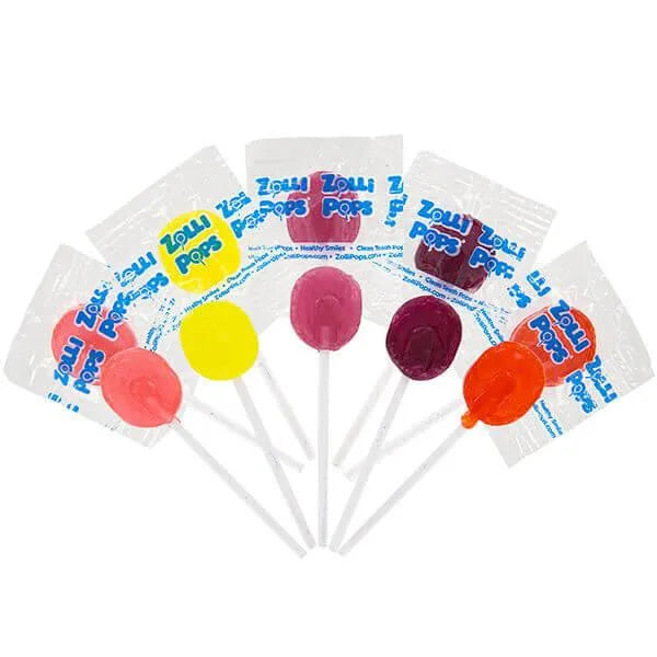 Zollipops Sugar Free Fruit Lollipops Peg Bags: 24-Piece Case